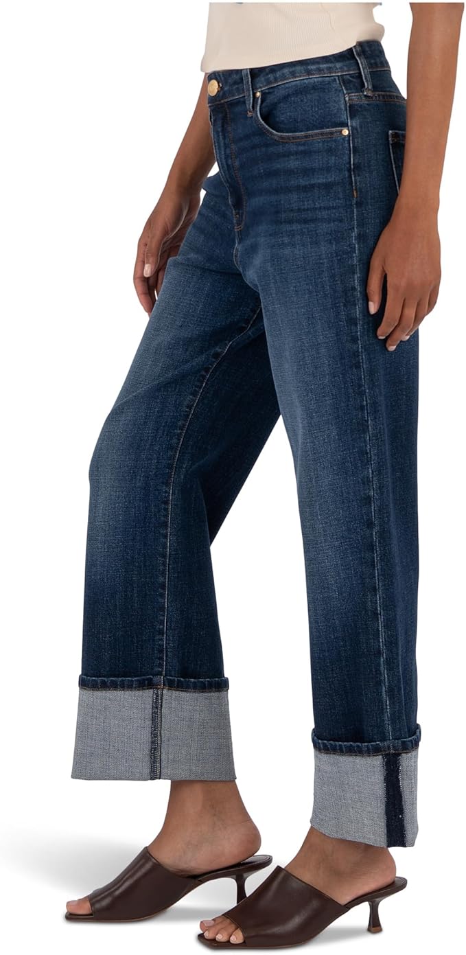 Sienna High Rise Roll Hem Jeans