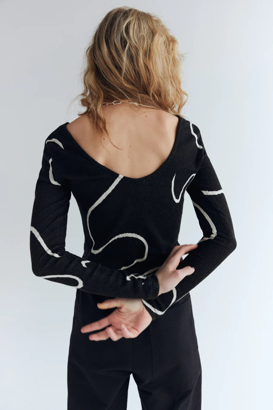 Melbourne Knit Top in Black and White
