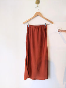 Midi Skirt in Burnt Orange