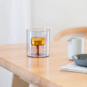 Dual Tone Glass Tea-Light Holder
