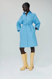 Dakar Shirt Dress in Icy Blue