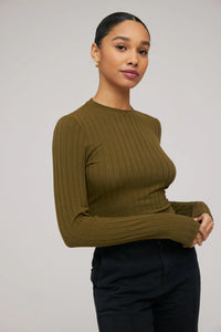 Cropped Crew Neck in Deep Rosemary