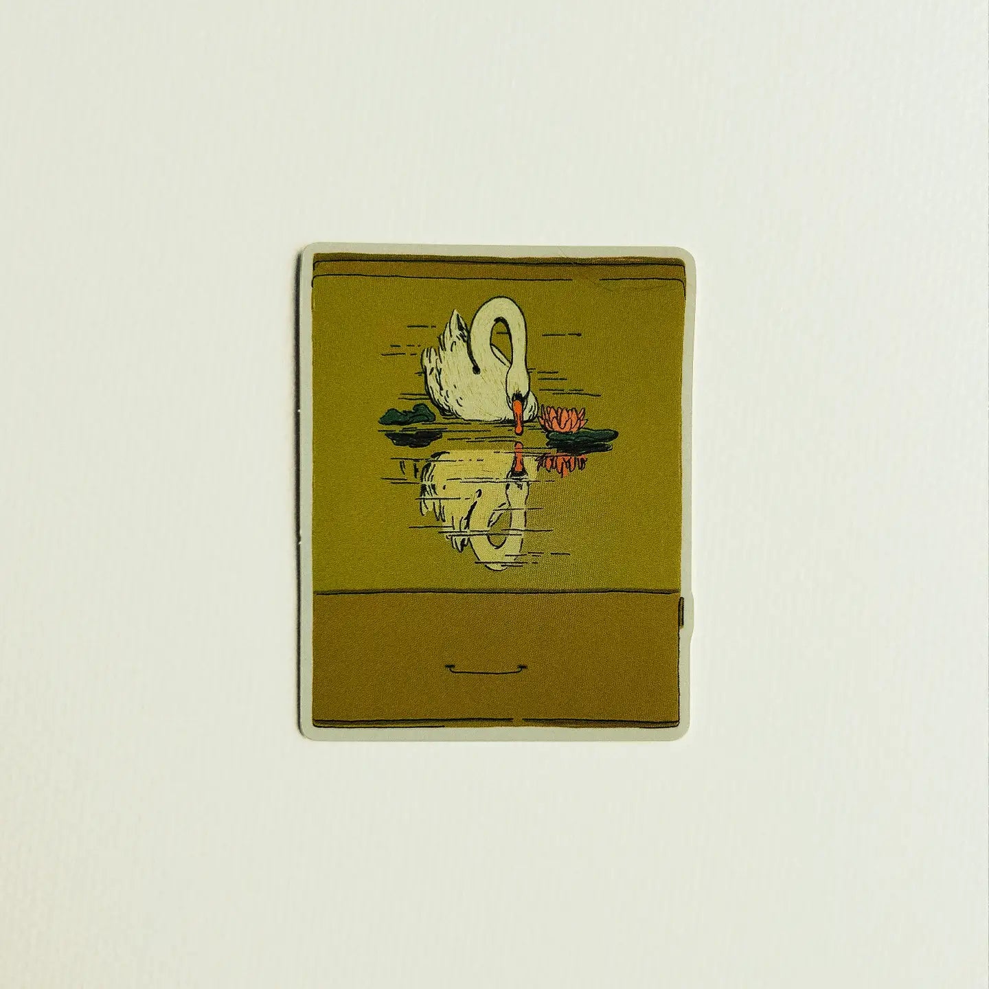 Vintage Swan Matchbook Sticker
