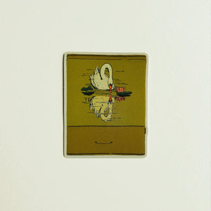 Vintage Swan Matchbook Sticker