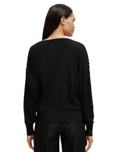 Embellished Shoulder Sweater