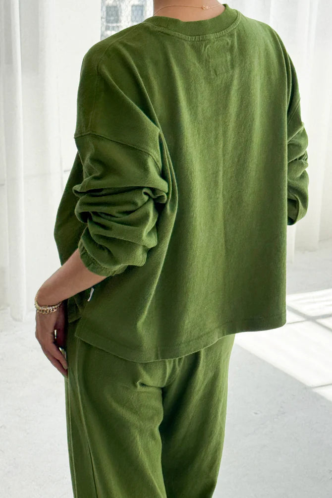 Naturelle Tee In Collard Green