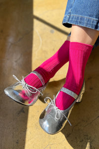 Her Socks In Bright Fuchsia