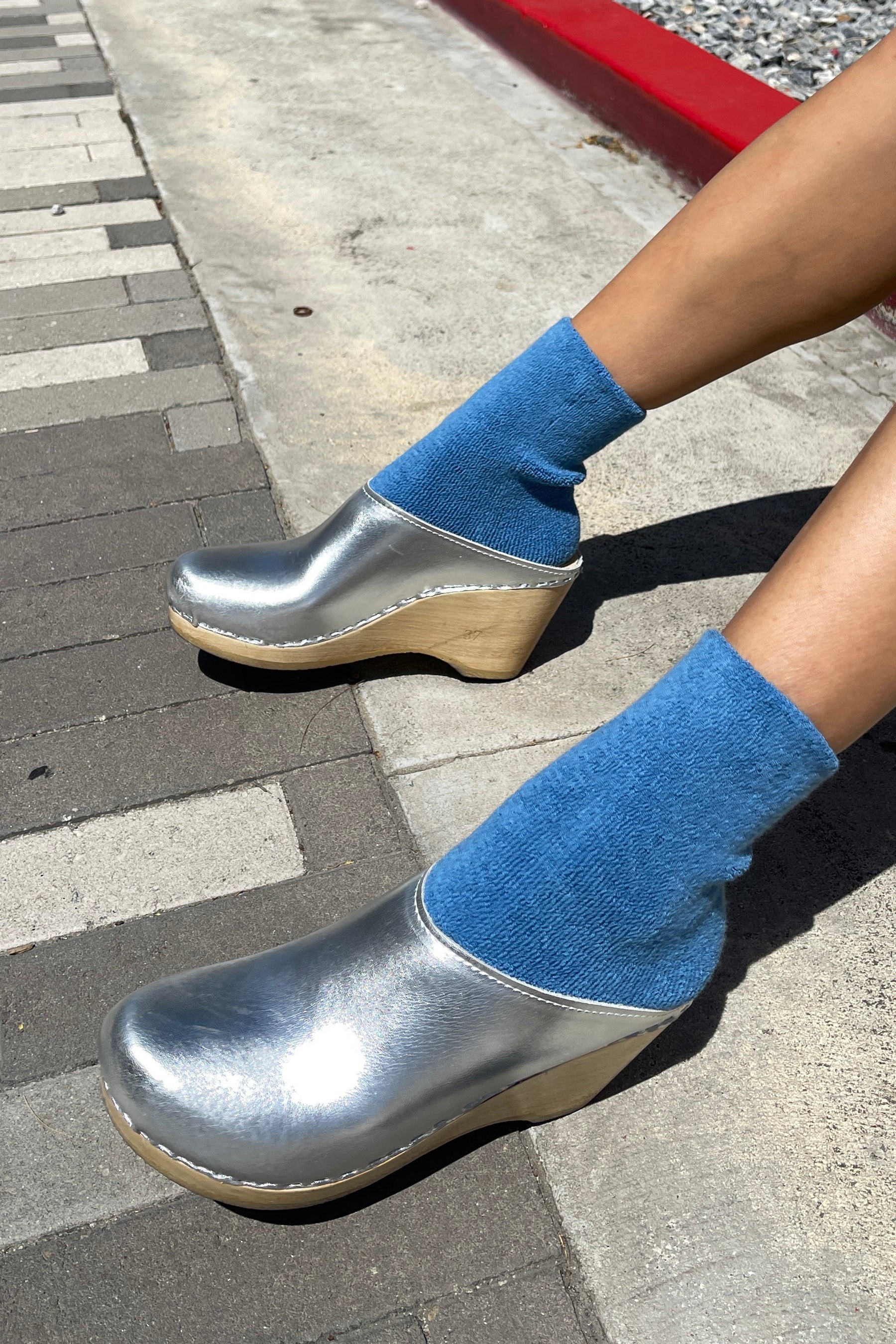 Cloud Socks In Cerulian Blue