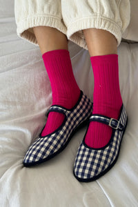 Her Socks In Bright Fuchsia