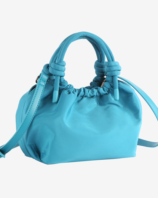 Jolly Matte Twill Bag In Teal Blue