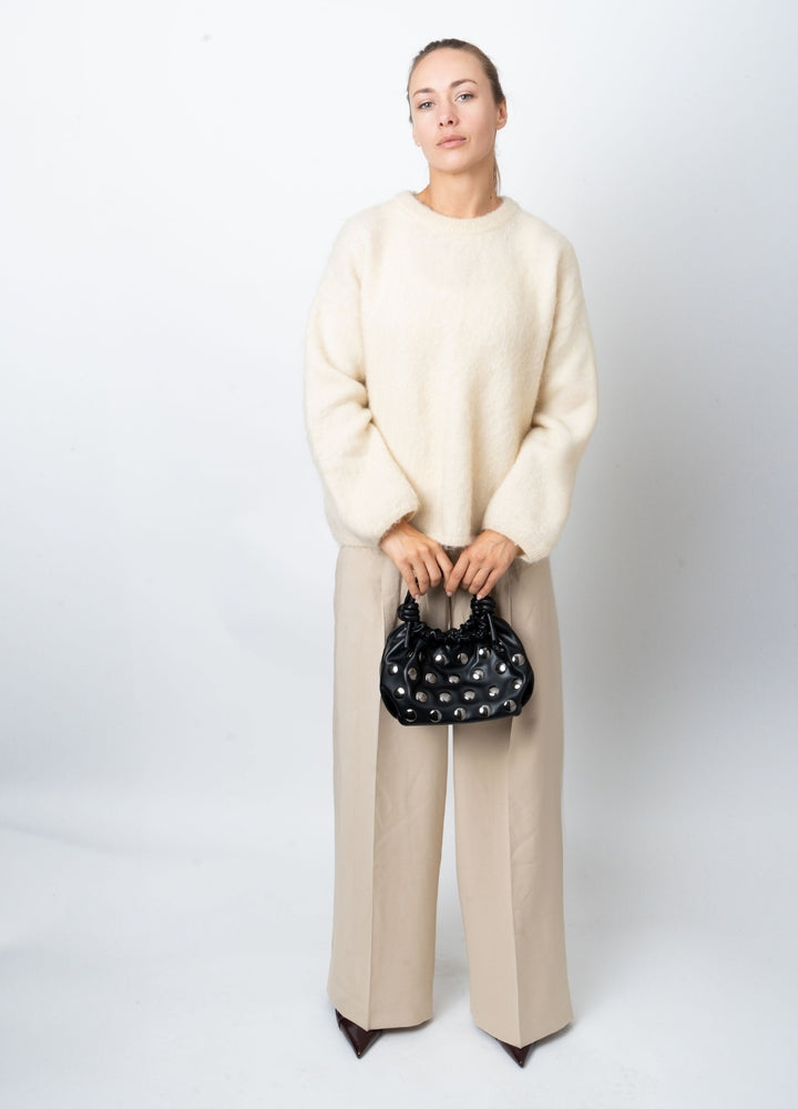 Jolly Soft Structure Stud Bag In Black