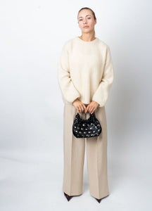 Jolly Soft Structure Stud Bag In Black