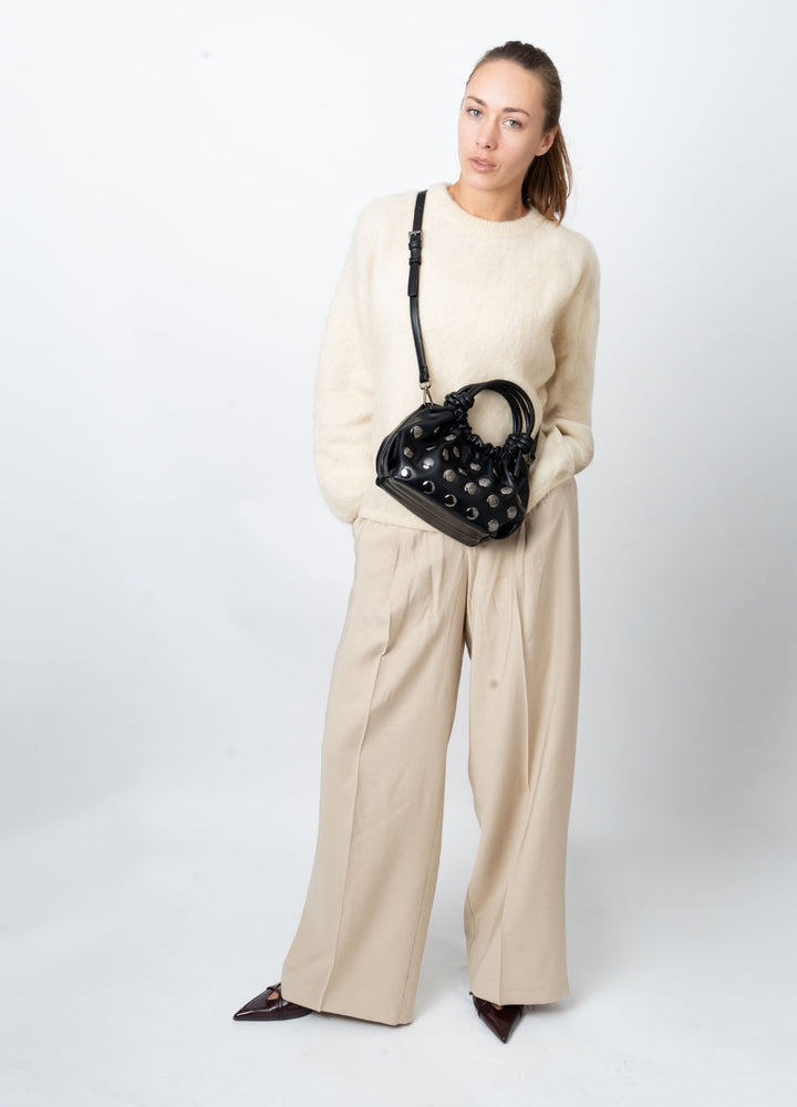 Jolly Soft Structure Stud Bag In Black
