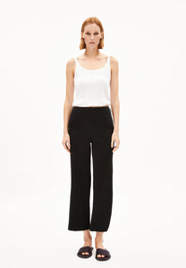 Nianaa Rib Jersey Pants In Black