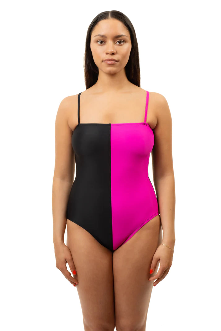 Houston Maillot In Pink & Black