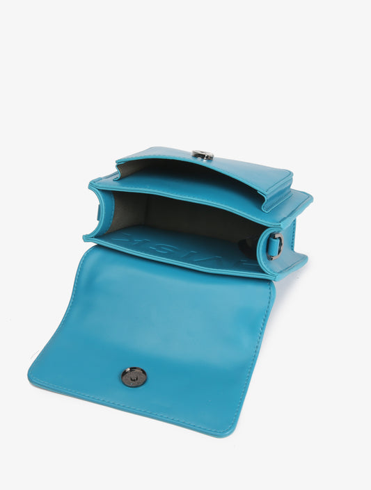 Renei Soft Structure Bag In Teal Blue