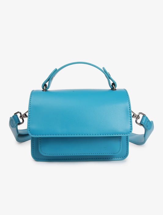 Renei Soft Structure Bag In Teal Blue