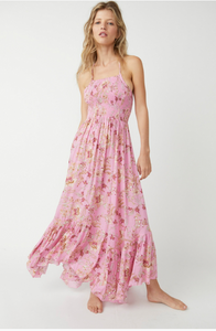 Heat Wave Printed Maxi Dress in Pink