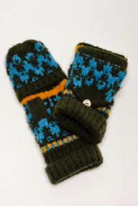 First Frost Fairisle Glove In Forest Mix