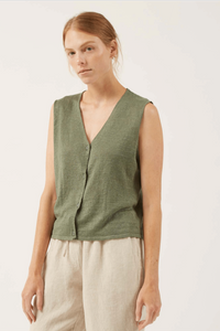 Laurier Cardi Top In Fern