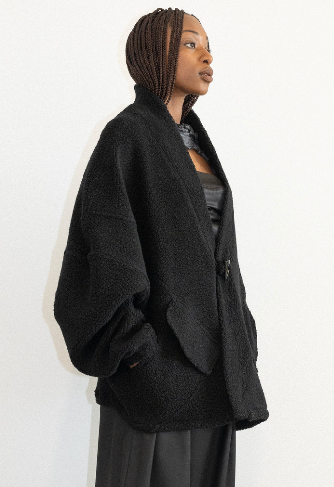 Cavern Sherpa Jacket In Black