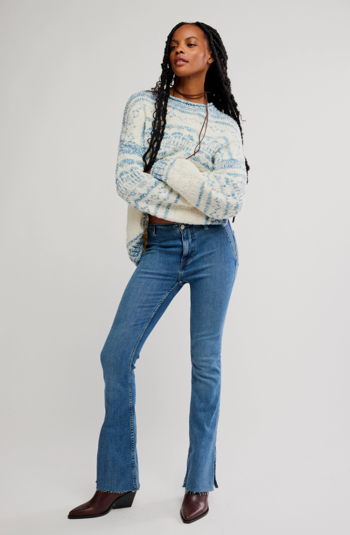 Dani Pattern Sweater In Cloud Combo