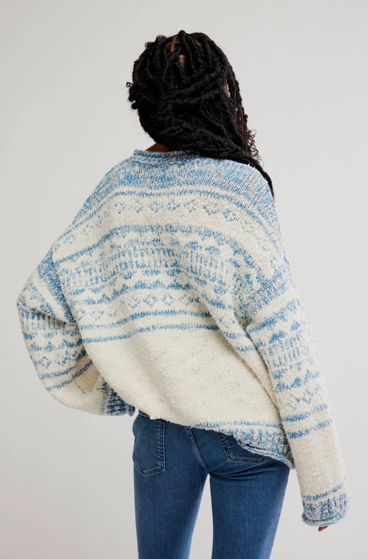 Dani Pattern Sweater In Cloud Combo
