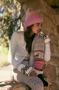 First Frost Fairisle Gloves In Ivory Mix