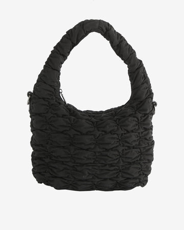 Twist Twill Quilt Bag In Black
