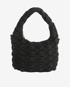 Twist Twill Quilt Bag In Black