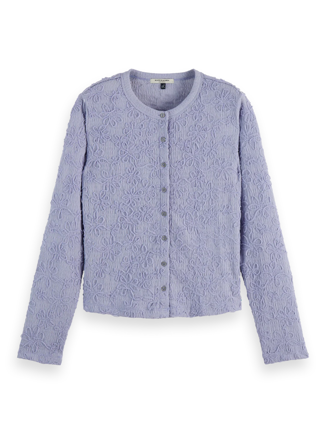 Structured Button Up Long Sleeve In Languid Lavender