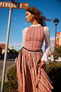 Nightingale Midi Dress In Red