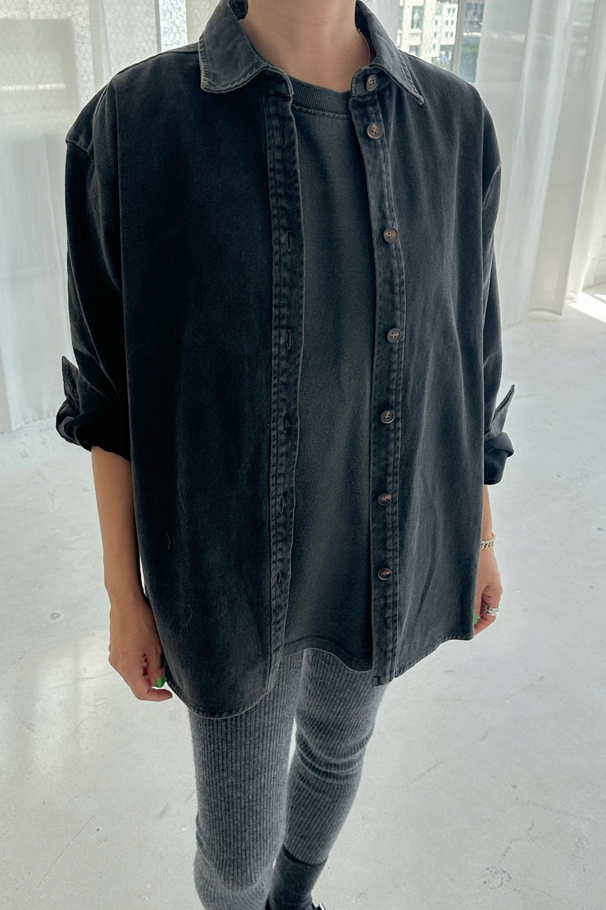 Theo Jacket In Black Denim