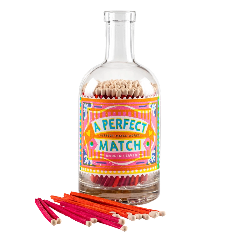 A Perfect Match Glass Bottle