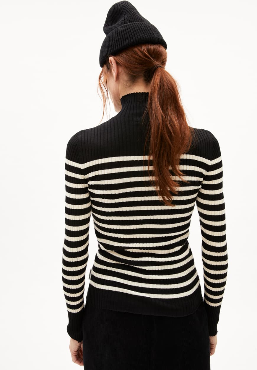 Alaania Placed Stripes Knit Pullover