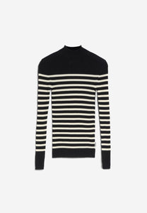 Alaania Placed Stripes Knit Pullover