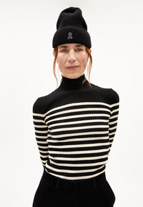 Alaania Placed Stripes Knit Pullover