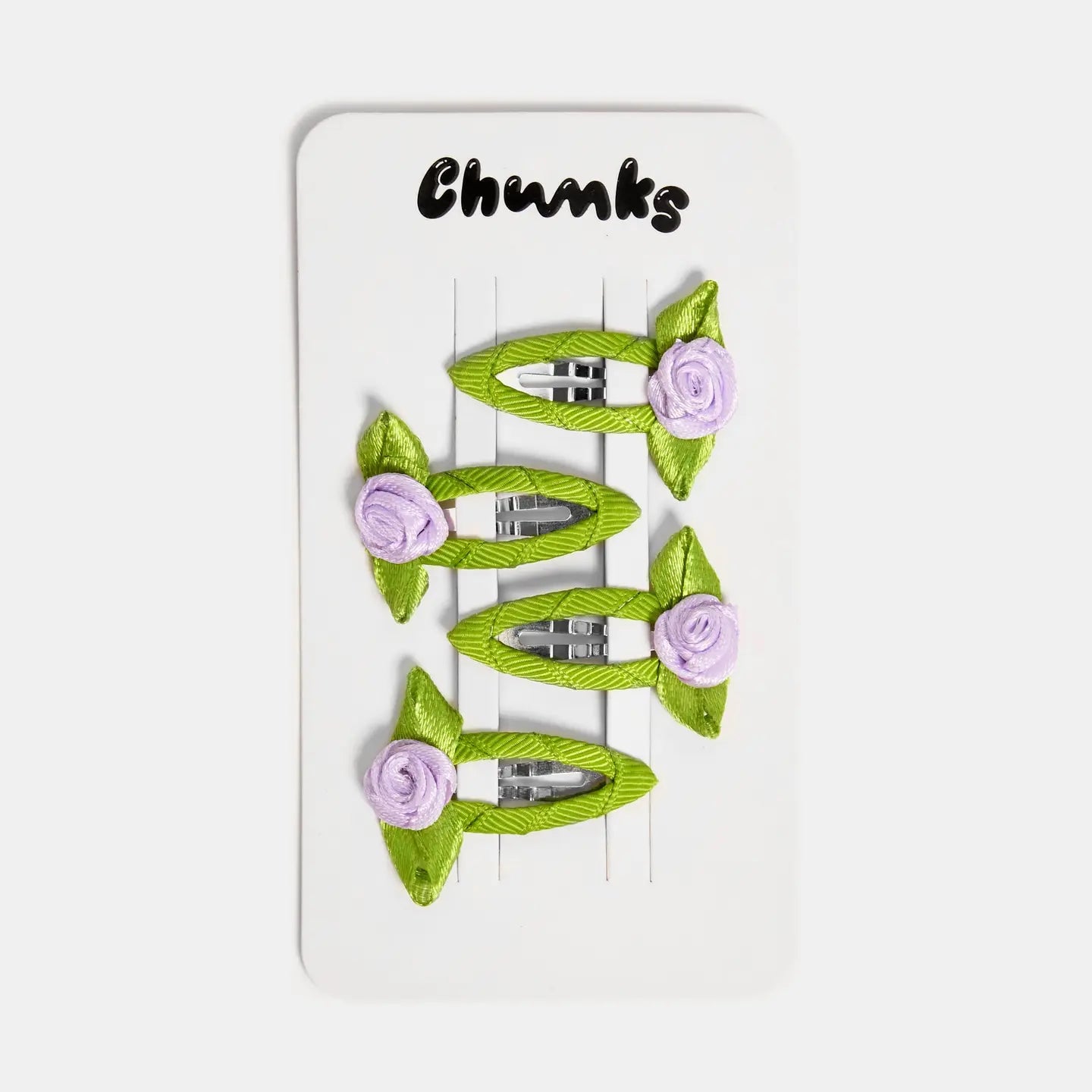 Rosette Snap Clips In Lilac