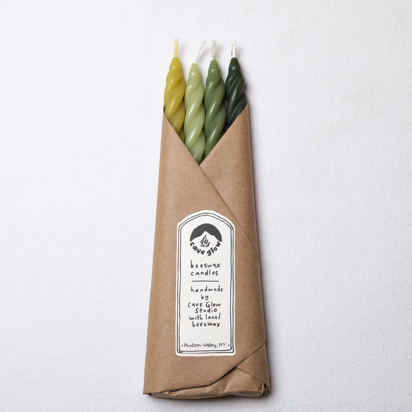 Woodland Beeswax Spiral Taper Candle Set