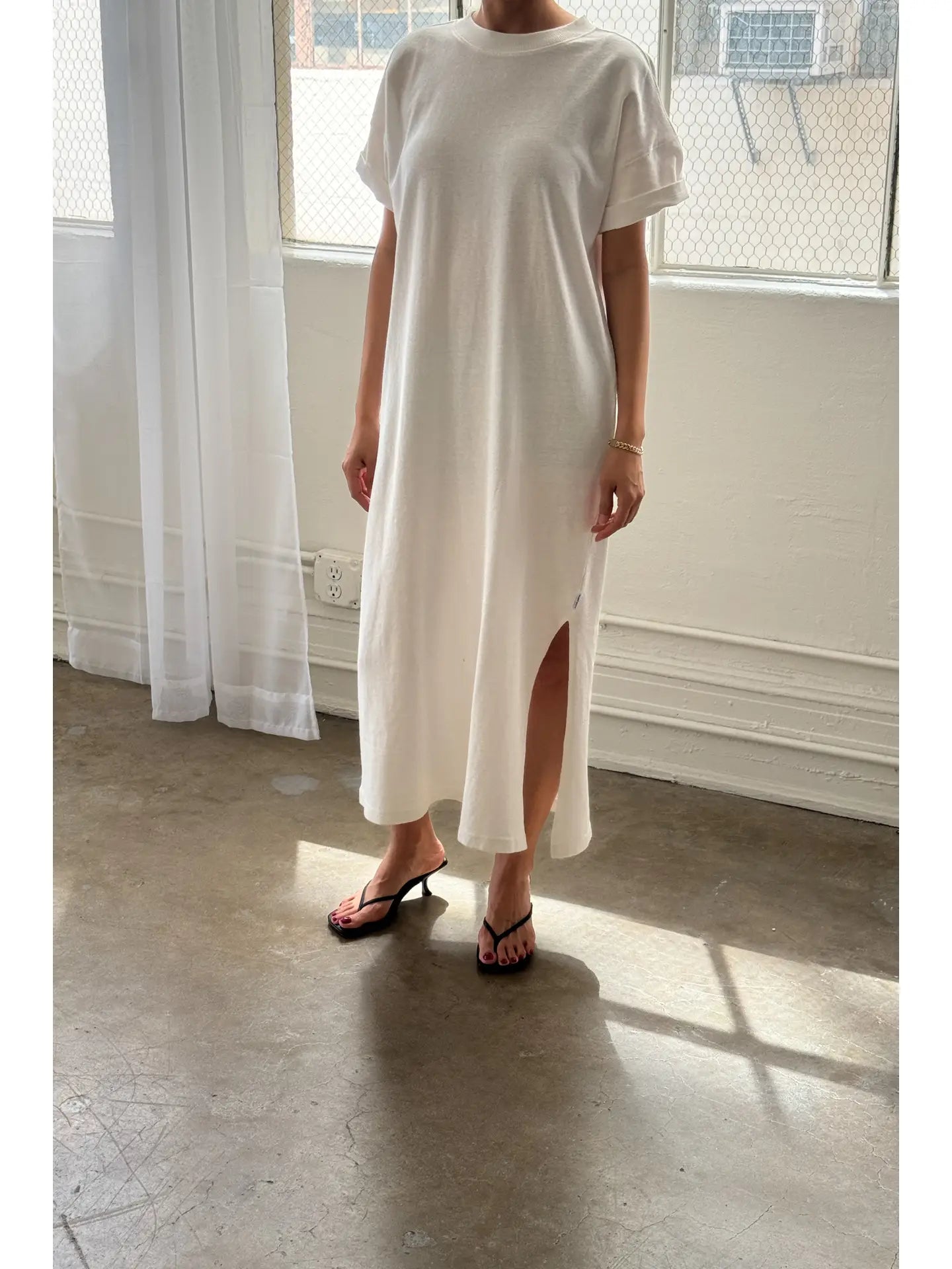 Her Dress In White Cotton