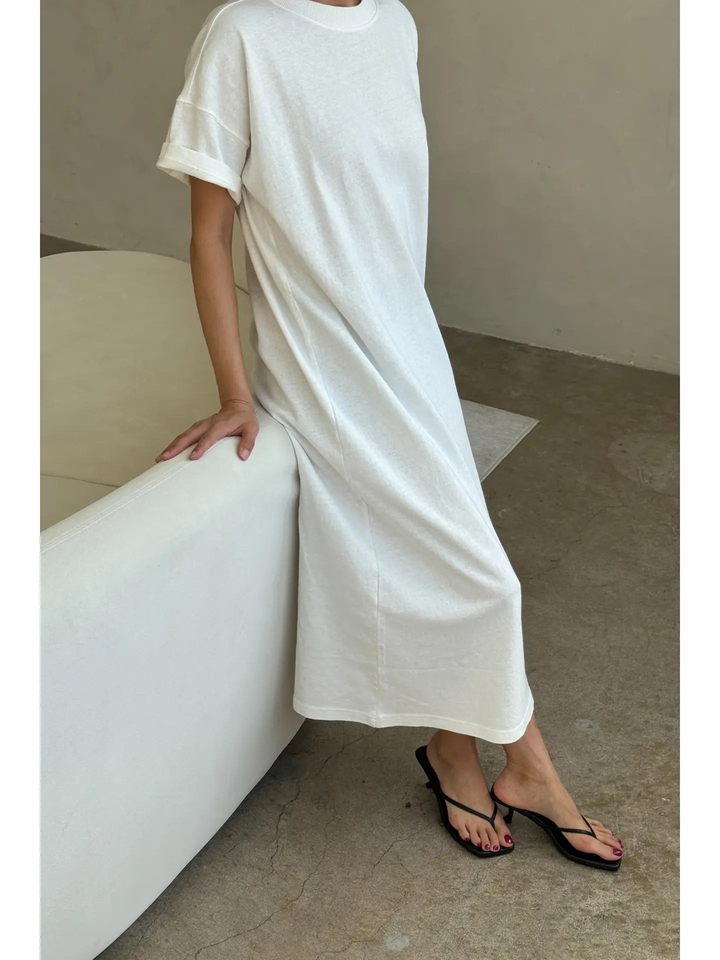 Her Dress In White Cotton