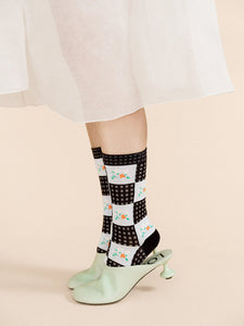 Country Gingham Crew Sock