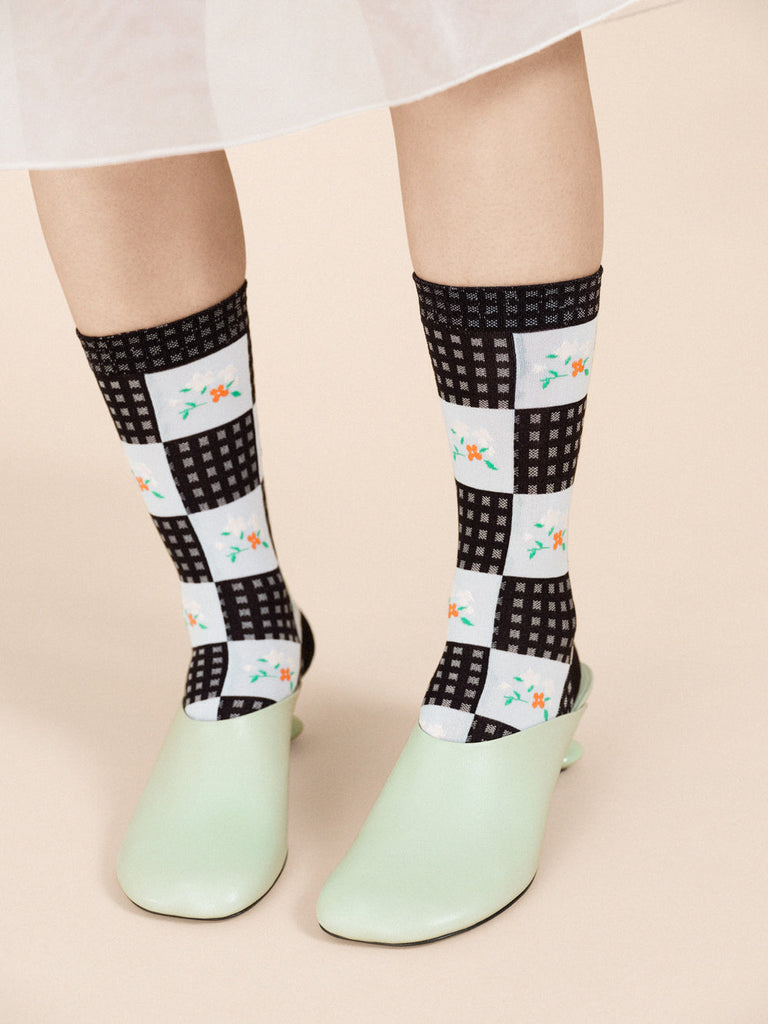 Country Gingham Crew Sock