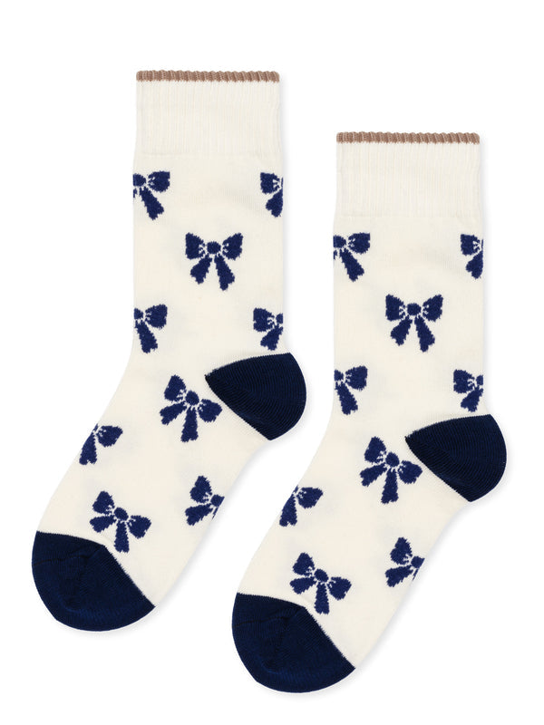 Boucle Bow Crew Sock