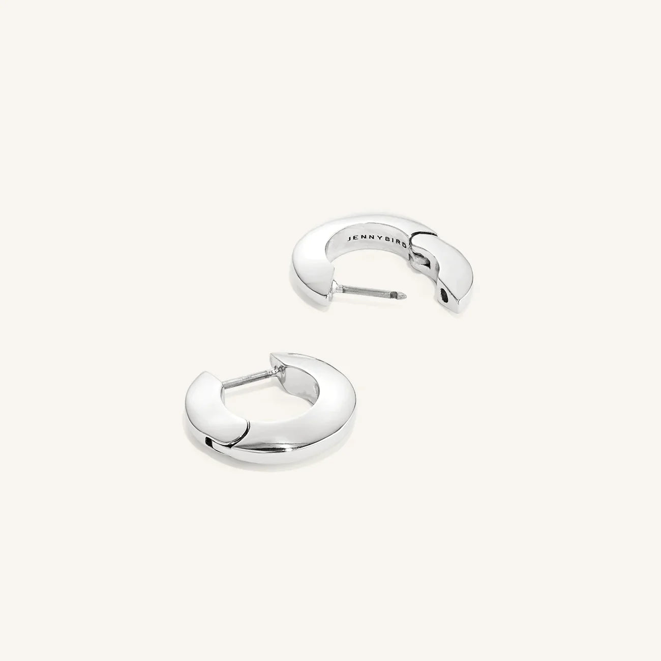 Toni Hinge Hoop Small (Silver and Gold)