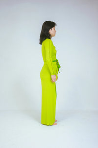 Bamboo Knit Lounge Pant in Lime