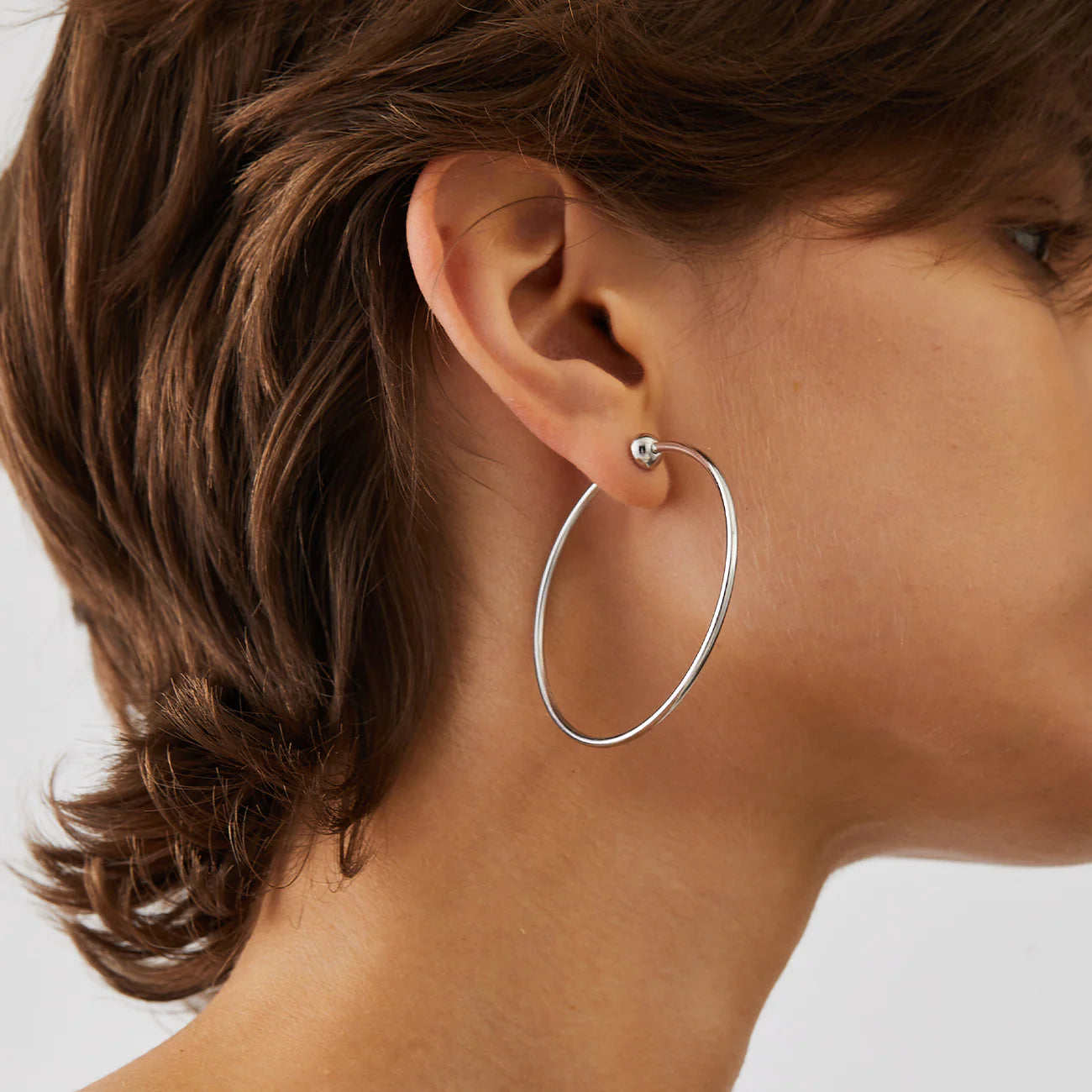 Icon Hoops in Silver