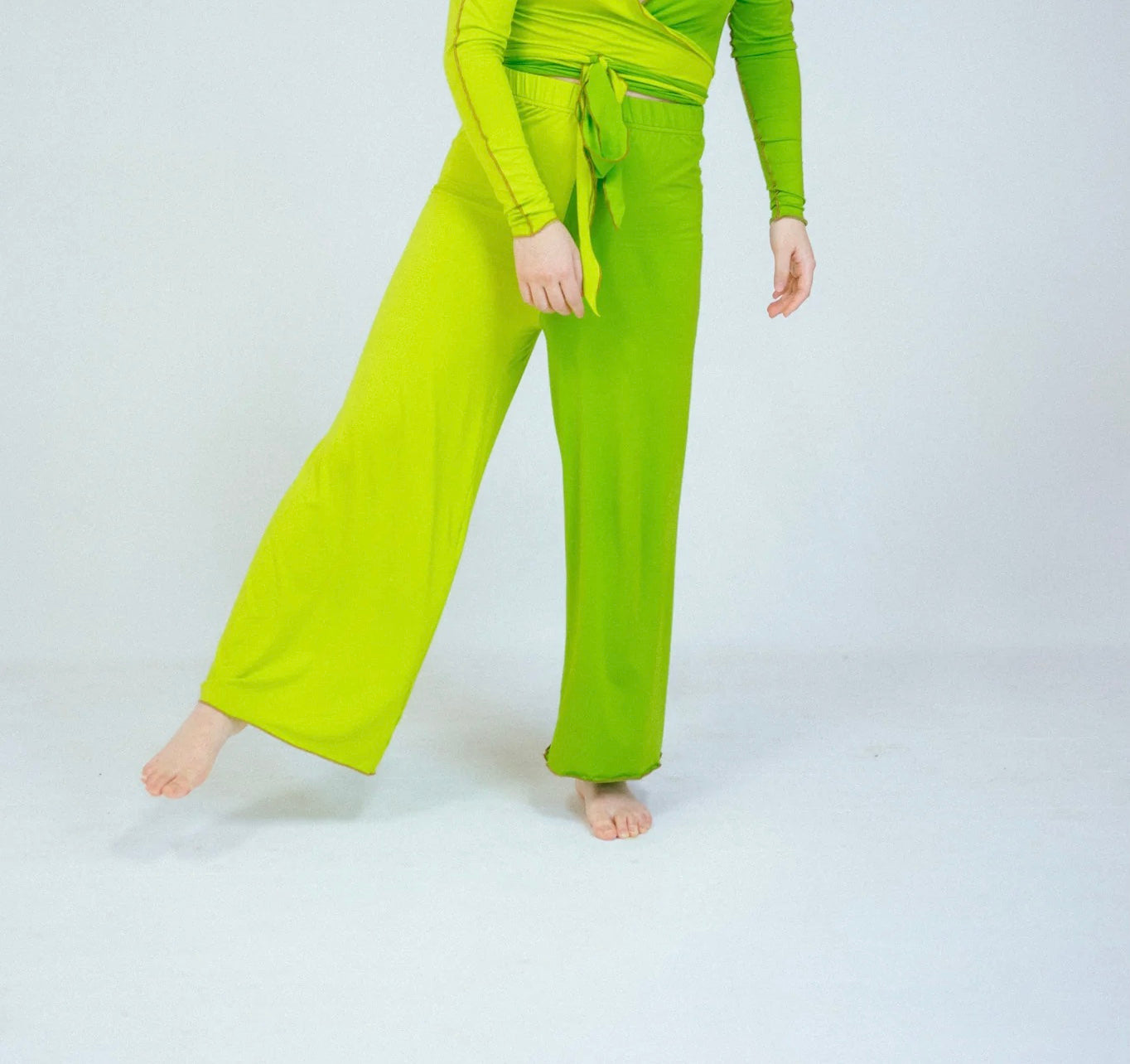 Bamboo Knit Lounge Pant in Lime