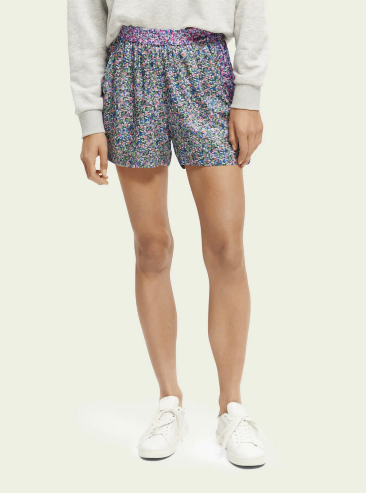 Printed Floral Wide Leg Shorts
