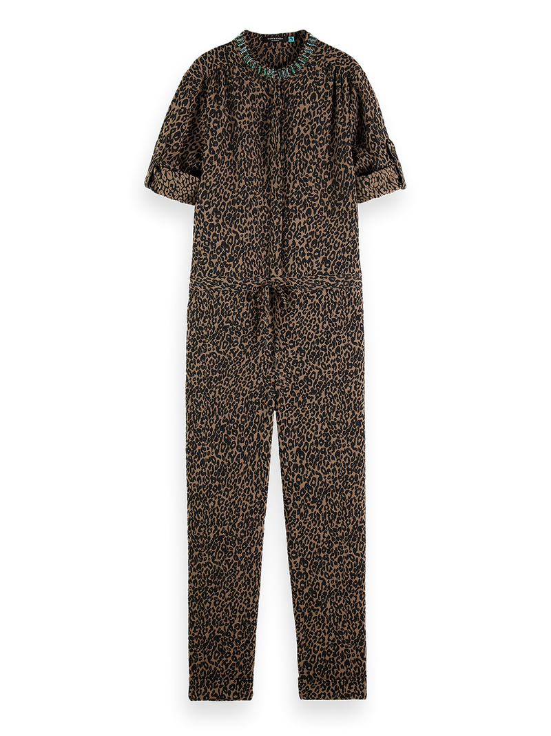 Jacquard Jumpsuit in Creatures of the Night